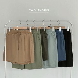 Drawstring-waist Shorts In 2 Lengths