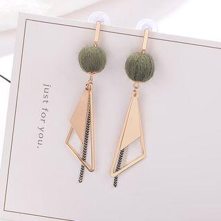 Perforated Triangle Dangle Earring