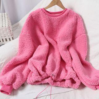 Drawstring-cuff Fleece Pullover