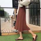 Knit A-line Maxi Skirt