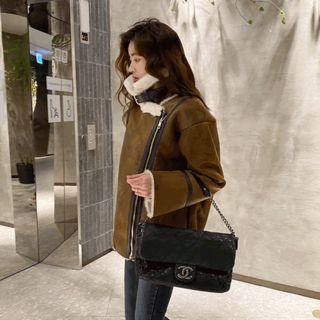 Faux-fur Lined Buckled Jacket