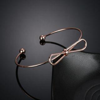 Alloy Knot Open Bangle Rose Gold - One Size