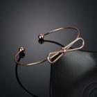 Alloy Knot Open Bangle Rose Gold - One Size