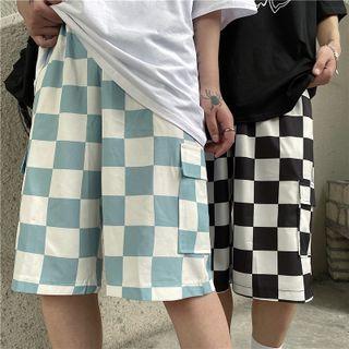 Checker Print Cargo Pants