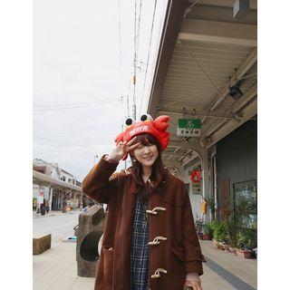 Toggle-button Hooded Duffle Coat One Size