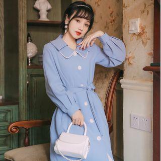Layered Collar Trench Coat