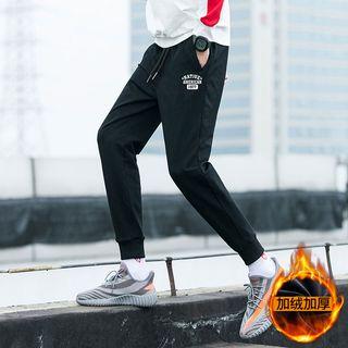 Drawstring Letter Printed Pants