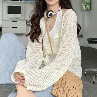 Pointelle Knit Top / Halter-neck Top