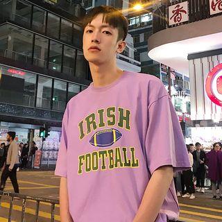 Football Print Short-sleeve T-shirt