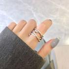 Layered Sterling Silver Open Ring 1 Pc - Layered Sterling Silver Open Ring - Silver - Us Size 16