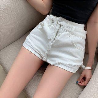 Mock Two Piece Denim Shorts