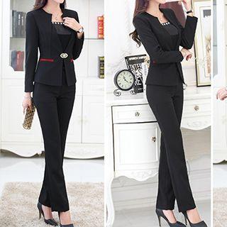 Set: Slim Fit Blazer + Dress Pants
