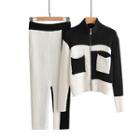 Set: Zip Cardigan + Midi Fitted Knit Skirt