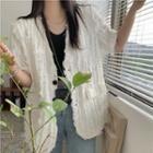 Short-sleeve Loose-fit Light Blazer White - One Size