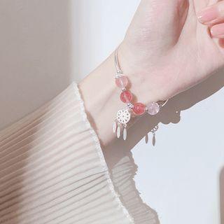 925 Sterling Silver Dreamcatcher & Crystal Bracelet