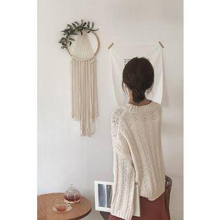 Relaxed-fit Rib Sweater Ivory - One Size