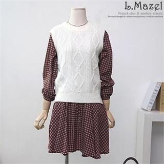 Puff-sleeve Floral Pattern Dress