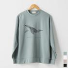 Whale Print Boxy Sweatshirt