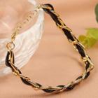 Chain Bracelet 1pc - Gold & Black - One Size