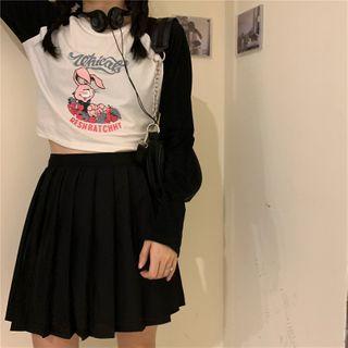 Crewneck Printed Long-sleeve Top