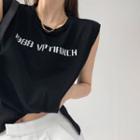 Padded-shoulder Lettering Loose T-shirt In 6 Colors