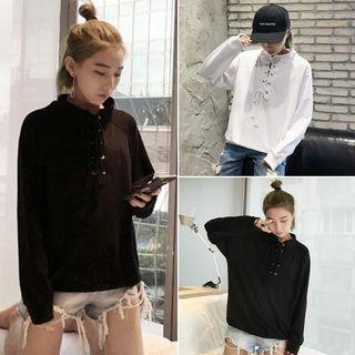 Lace Up Front Pullover