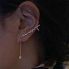 Rhinestone Bar & Dangle Earring As Shown In Figure - One Size