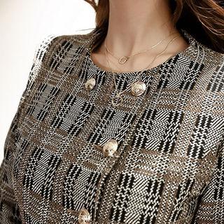 Round-neck Patterned Jacket