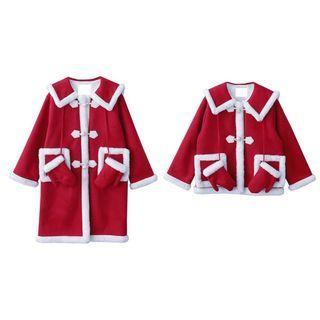 Frog-buttoned Fluffy Trim Coat (various Designs)