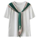 Tie-neck Short-sleeve T-shirt White - One Size