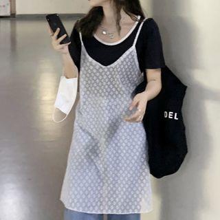 Short Sleeve Round Neck Color Trim T-shirt