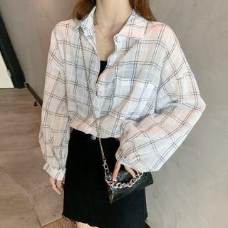 Plain Camisole / Plaid Shirt