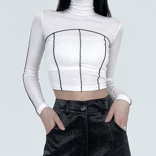 Turtle Neck Long Sleeve Skinny Top