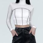 Turtle Neck Long Sleeve Skinny Top