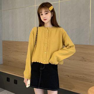 Eyelet Panel Cardigan