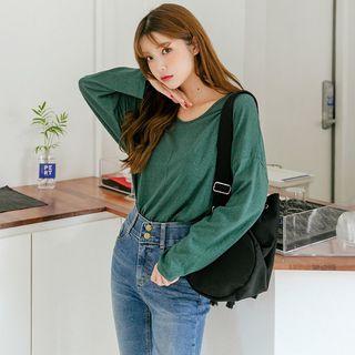 V-neck Slit-side M Lange T-shirt