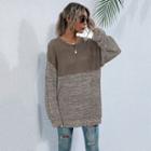 Melange Paneled Sweater