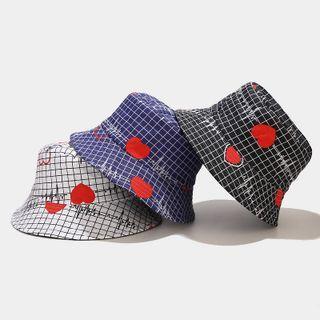 Heart Plaid Bucket Hat