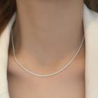 Glittering Necklace 3584 - Silver - One Size