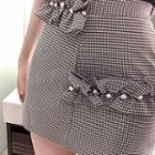 Inset Shorts Frill-detail Mini Skirt