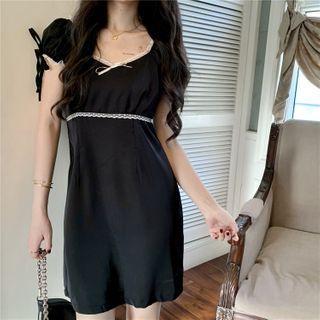 Lace Trim Mini Dress