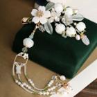 Flower Freshwater Pearl Faux Crystal Hair Clip / Set