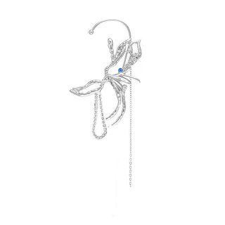 Butterfly Ear Cuff 1 Pc - Left Ear - Silver - One Size