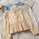 Lace Pleated Blouse
