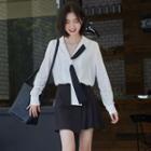 Tie-neck Blouse / A-line Skirt / Set