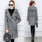 Double Breasted Hooded Long Coat