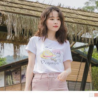 Voyage Printing Short-sleeve Round Neck T-shirt