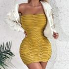 Ruched Tube Mini Dress