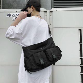 Snap Buckle Multi-section Crossbody Bag