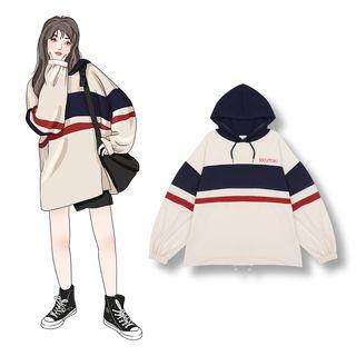 Color Block Oversized Hoodie